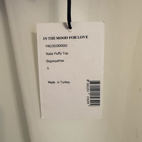 NWT In the Mood for Love Nada Fluffy Pink Textured Strapless Top Size Small - Picture 5 of 5